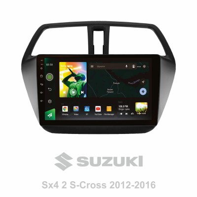 Штатна магнітола SIGMA X9464 ANDROID 10 4+64 Gb 4G DSP Suzuki SX4 2 S-Cross 2012-2016 9"