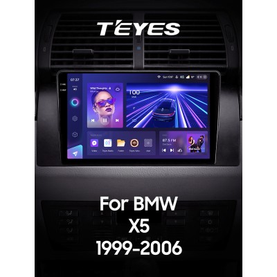 Штатна магнітола Teyes CC3 6+128 Gb з коловим оглядом 360° BMW X5 E39 E53 1999 - 2006 9" 2k