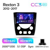 Штатна магнітола Teyes CC3 4+64 Gb SsangYong Rexton Y290 III 3 2012-2017 9" 2k