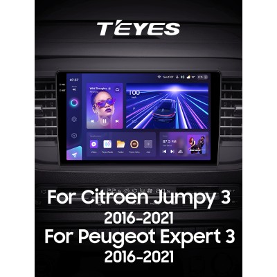 Штатна магнітола Teyes CC3 6+128 Gb Citroen Jumpy III 3 SpaceTourer 1 / Peugeot Expert III 3 2016-2021 9" 2k (L1)