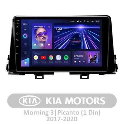 Штатна магнітола Teyes CC3 4+64 Gb Kia Morning 3 Kia picanto (1 Din) 2017-2020 9" 1din