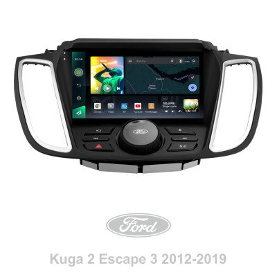 Штатна магнітола SIGMA X9464 ANDROID 10 4+64 Gb 4G DSP Ford Kuga 2 Escape 3 2012 - 2019 (B) 9" (buttons) (L2)