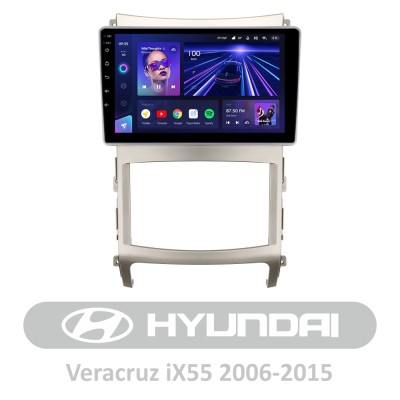 Штатна магнітола Teyes CC3 4+64 Gb Hyundai Veracruz ix55 (1 Din) 2006-2015 9" 1din