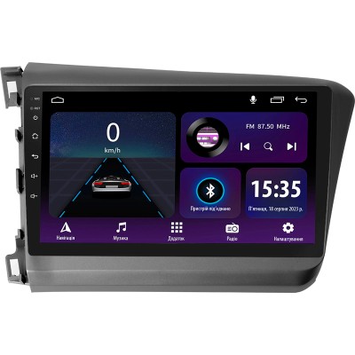 Штатна магнітола SIGMA E9232 ANDROID 10 2+32 Gb Honda Civic 9 FB FK FD 2011-2015 9"
