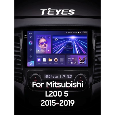 Штатна магнітола Teyes CC3 4+64 Gb Mitsubishi L200 5 (F1) (Manual air conditioning) 2015-2019 9" 2k