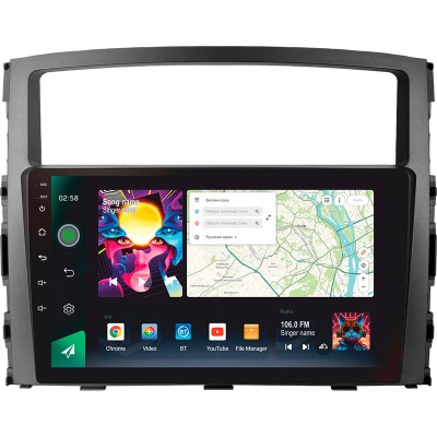 Штатна магнітола SIGMA PRO 9464 ANDROID 10 4+64 Gb 4G DSP Mitsubishi Pajero 4 V80 V90 2006-2024 9"