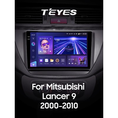 Штатна магнітола Teyes CC3 4+32 Gb Mitsubishi Lancer 9 CS 2000-2010 9" 2k