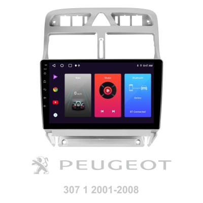 Штатна магнітола SIGMA F9216 ANDROID 10 2+32 Gb Peugeot 307 1 2001-2008 9"