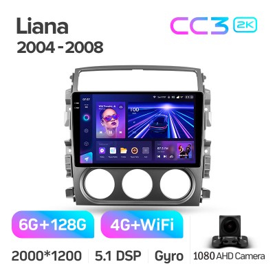 Штатна магнітола Teyes CC3 6+128 Gb Suzuki Liana 1 2004-2008 9" 2k