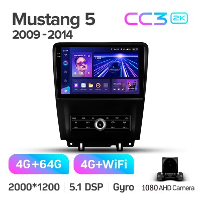 Штатна магнітола Teyes CC3 4+64 Gb Ford Mustang 5 S-197 (F1) 2009-2014 10" 2k (L3)