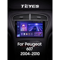Штатна магнітола Teyes CC3 6+128 Gb з коловим оглядом 360° Peugeot 607 2004-2010 9" 2k (L1)
