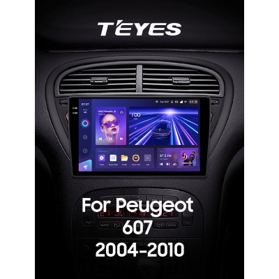 Штатна магнітола Teyes CC3 6+128 Gb з коловим оглядом 360° Peugeot 607 2004-2010 9" 2k (L1)
