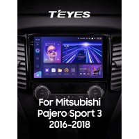 Штатна магнітола Teyes CC3 4+32 Gb Mitsubishi Pajero Sport 3 2016-2018 9" 2k