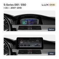 Штатна магнітола Teyes LUX ONE 6+128 Gb BMW 5-Series E61 / E60 CIC 2007-2010 12.3"