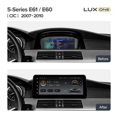 Штатна магнітола Teyes LUX ONE 6+128 Gb BMW 5-Series E61 / E60 CIC 2007-2010 12.3"