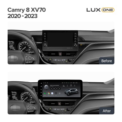 Штатна магнітола Teyes LUX ONE 6+128 Gb з коловим оглядом 360° Toyota Camry 8 XV70 2020-2023 12.3"