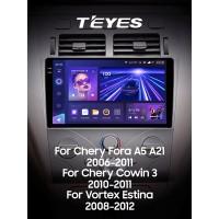 Штатна магнітола Teyes CC3 6+128 Gb з коловим оглядом 360° Chery Fora A5 A21 2006-2010 Cowin 3 A21 2010-2011 Vortex Estina 2008-2012 9" 2k