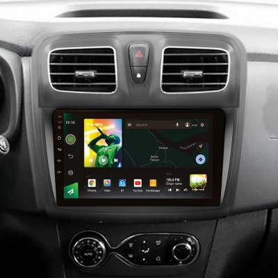 Штатна магнітола SIGMA X9464 ANDROID 10 4+64 Gb 4G DSP Renault Logan 2 2012-2022 Sandero 2 2013-2022 (F1) (A) 9"