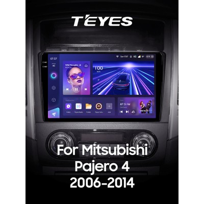 Штатна магнітола Teyes CC3 6+128 Gb з коловим оглядом 360° Mitsubishi Pajero 4 V80 V90 2006-2024 9" 2k