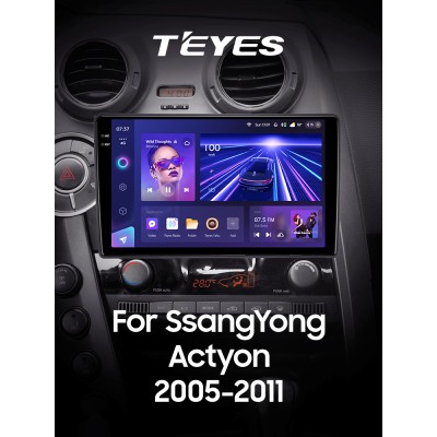 Штатна магнітола Teyes CC3 6+128 Gb з коловим оглядом 360° SsangYong Actyon C100 2005-2011 9" 2k