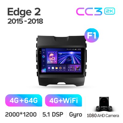 Штатна магнітола Teyes CC3 4+64 Gb Ford Edge 2 2015-2018 (F1) 9" 2k