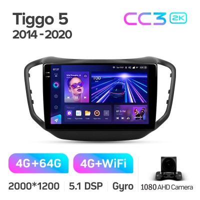Штатна магнітола Teyes CC3 4+64 Gb Chery Tiggo 5 2014 - 2018 10" 2k