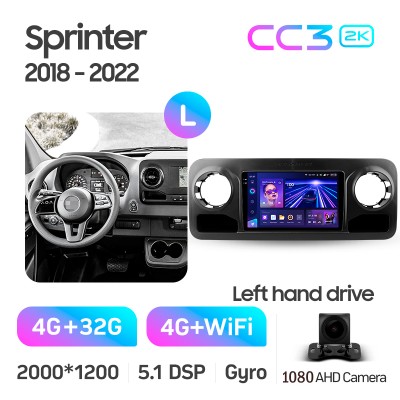 Штатна магнітола Teyes CC3 4+32 Gb Mercedes-Benz Sprinter (F1) 2018-2022 10" 2k (L1)