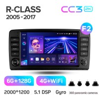 Штатна магнітола Teyes CC3 6+128 Gb з коловим оглядом 360° Mercedes Benz R-Class W251 R280 R300 R320 2005-2017 button (F2) 9" 2k (L1)