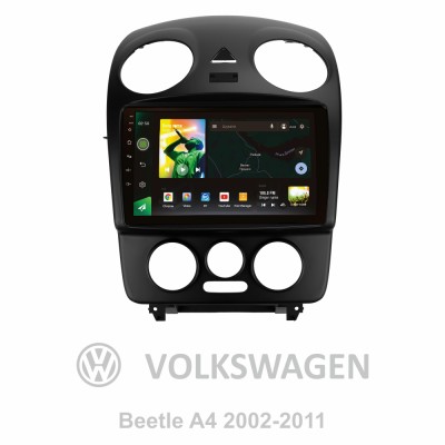 Штатна магнітола SIGMA X9464 ANDROID 10 4+64 Gb 4G DSP Volkswagen Beetle A4 2002 - 2011 9"